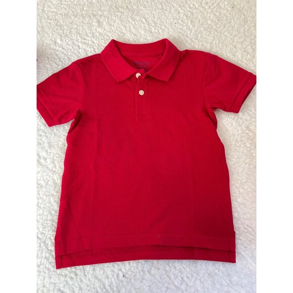 Children's Place XS Size 4 Boys/Girls Red Polo Shirts NWOT Lot of 5 - Picture 3 of 3